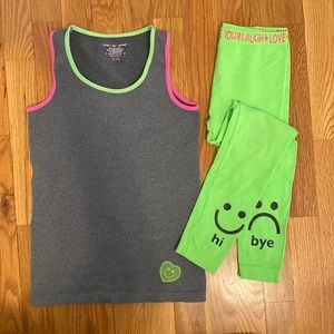 Little Miss Matched tank top and leggings set